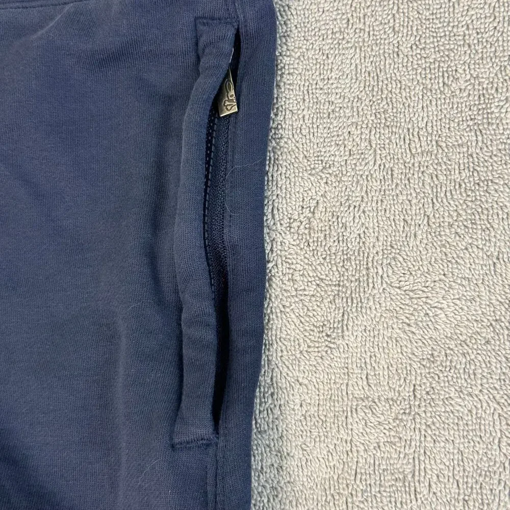 Psycho Bunny Mens Large Navy Blue Cotton French Terry Sweat Shorts Loungewear